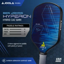 JOOLA Ben John's Hyperion CAS 16 Mm Pro Pickleball Paddle -DICKS SPORTING GOODS Sales 18500J Blue TEC
