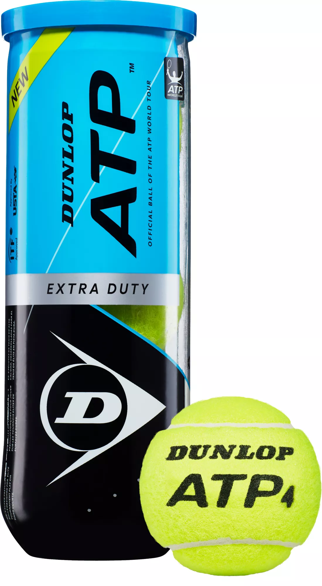 Dunlop ATP Extra Duty Tennis Balls 3 Dunlop ATP Extra Duty Tennis Balls