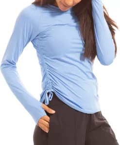 BloqUV Women's Drawstring Sun Protective UPF 50 Long Sleeve Shirt