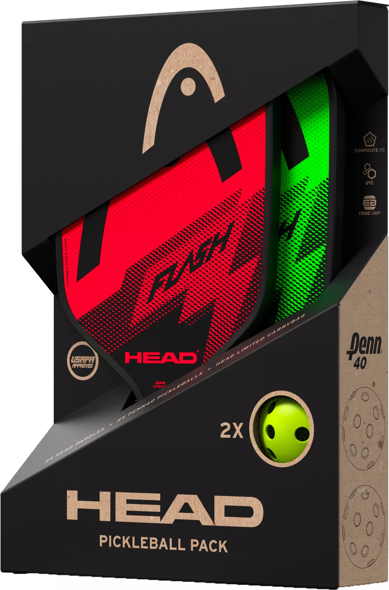HEAD Flash Pickleball Pack 3 HEAD Flash Pickleball Pack
