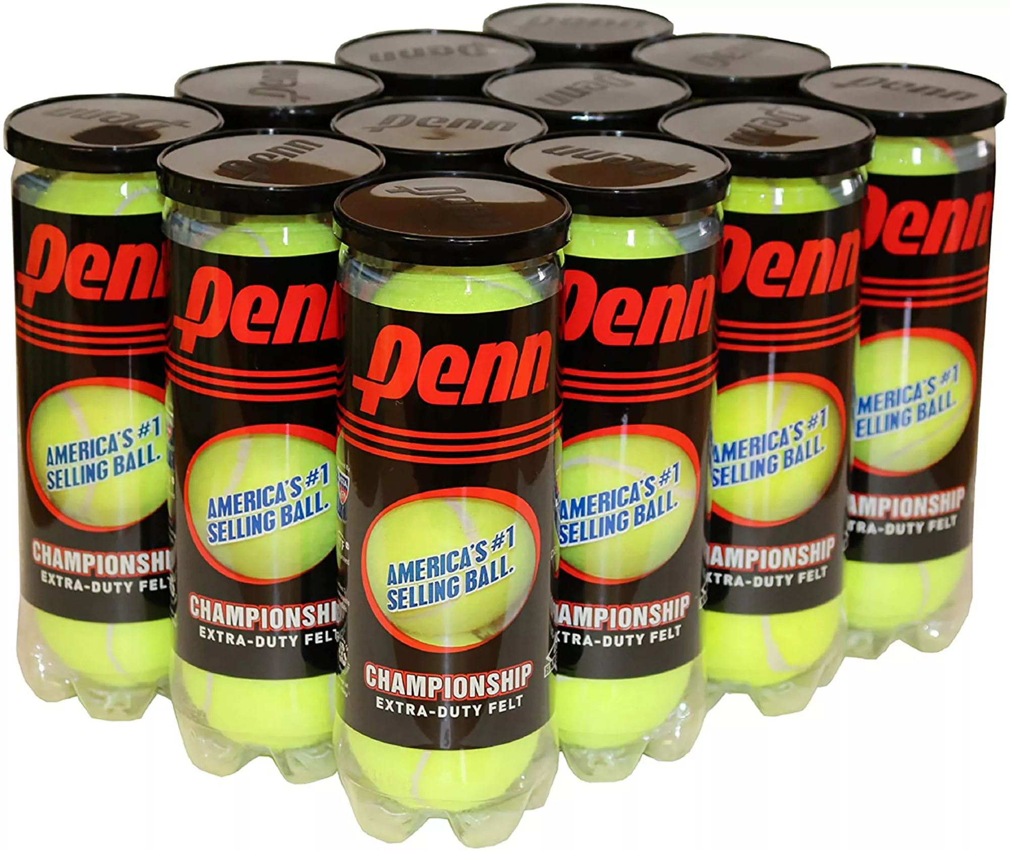 Penn Championship Extra Duty Tennis Balls - 12 Can Pack 4 Penn Championship Extra Duty Tennis Balls - 12 Can Pack - Image 2