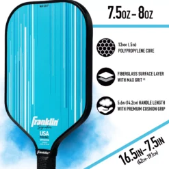 Franklin Signature Pro 13mm Pickleball Paddle -DICKS SPORTING GOODS Sales 52983C2 Blue TEC alt1