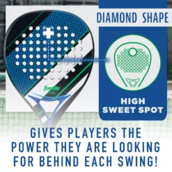 Franklin Aurora Padel Tennis Paddle -DICKS SPORTING GOODS Sales 53977P BLUEGREEN DET alt5