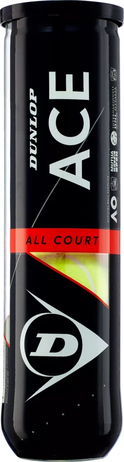 Dunlop Ace All Court 4-Ball Can -DICKS SPORTING GOODS Sales 601352D NOCOLOR FRT alt2